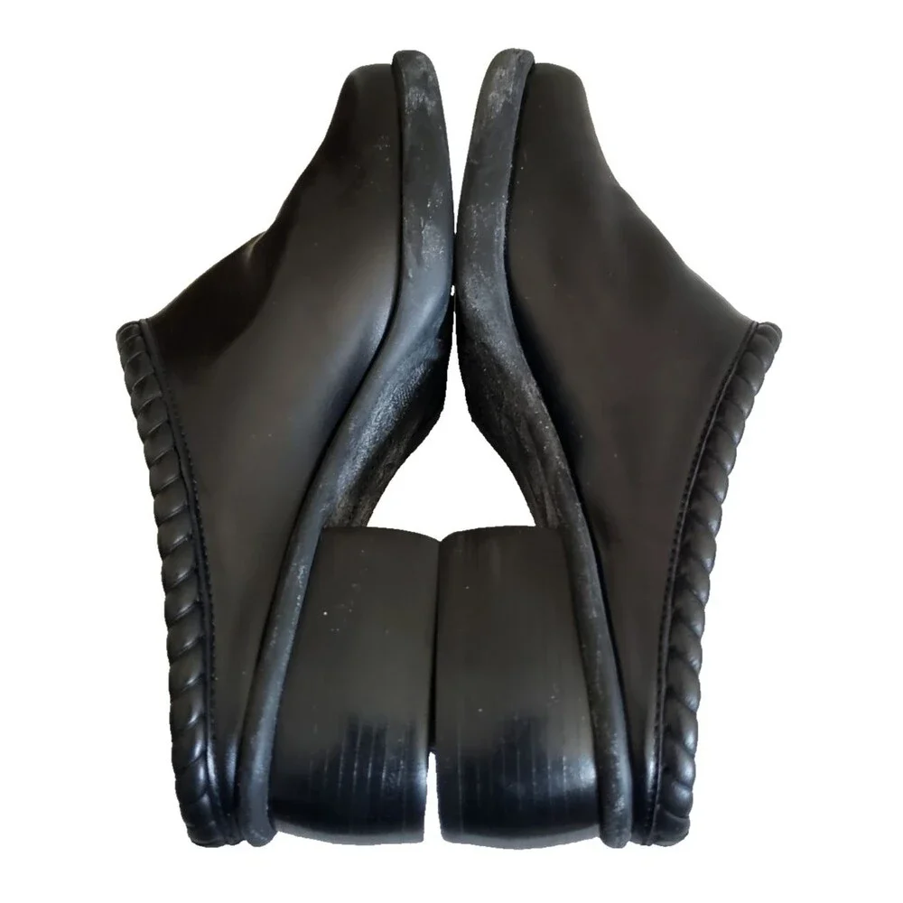 Cole Haan Women Shoe Memory Flex Size 8.5A Black Bootie Clog Mule Pre Owned qp